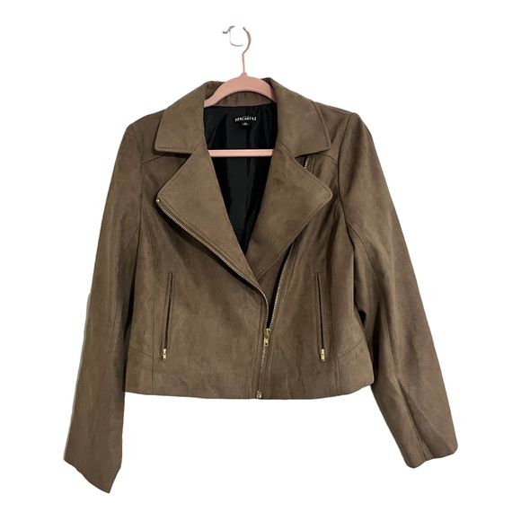 J. Crew Jackets & Blazers - J. Crew Mercantile Faux Suede Moto Jacket size Medium